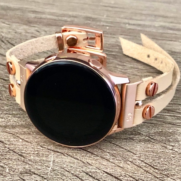 Galaxy Watch 42mm Cream Beige Vegan Leather Band main image 6